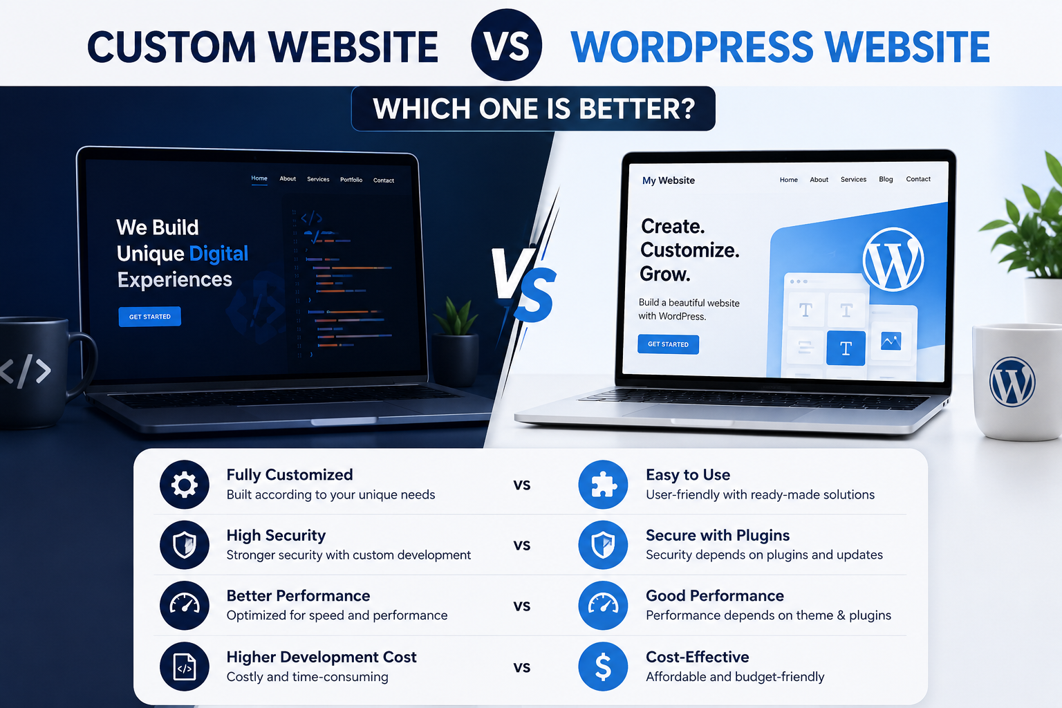 Custom Website vs WordPress Website – Which One is Better?